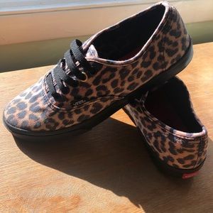 Leopard print vans